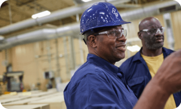Team member from Dry Ice Blast cleaning service team for SCR catalyst